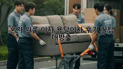 혼자 원룸 이사? 용달이사 후기: 꿀팁 대방출!