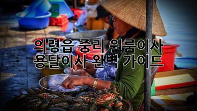 의령읍 중리 원룸이사? 용달이사 완벽 가이드!