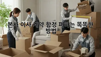본사 이사 계약, 함정 피하는 똑똑한 방법!